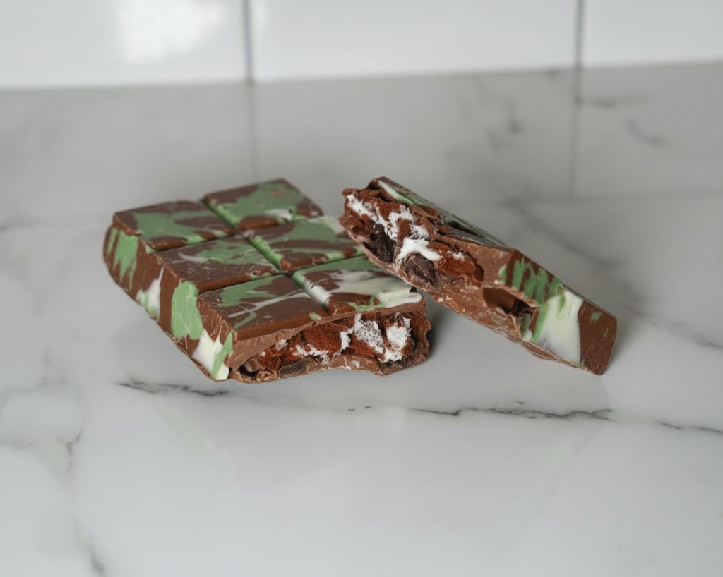Thick Mint Stuffed Chocolate Bar